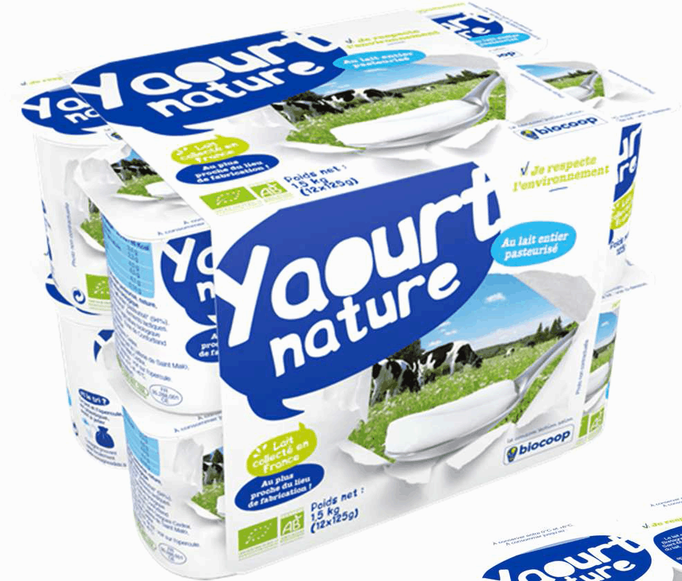 Yaourt nature Biocoop : circuit court Yaourt nature Biocoop : circuit court